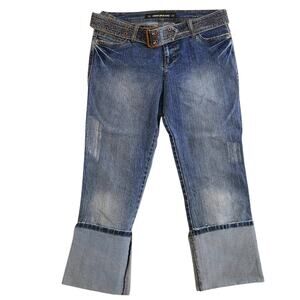 vintage Y2K DKNY jeans Low rise cuffed carpi denim jeans size 8